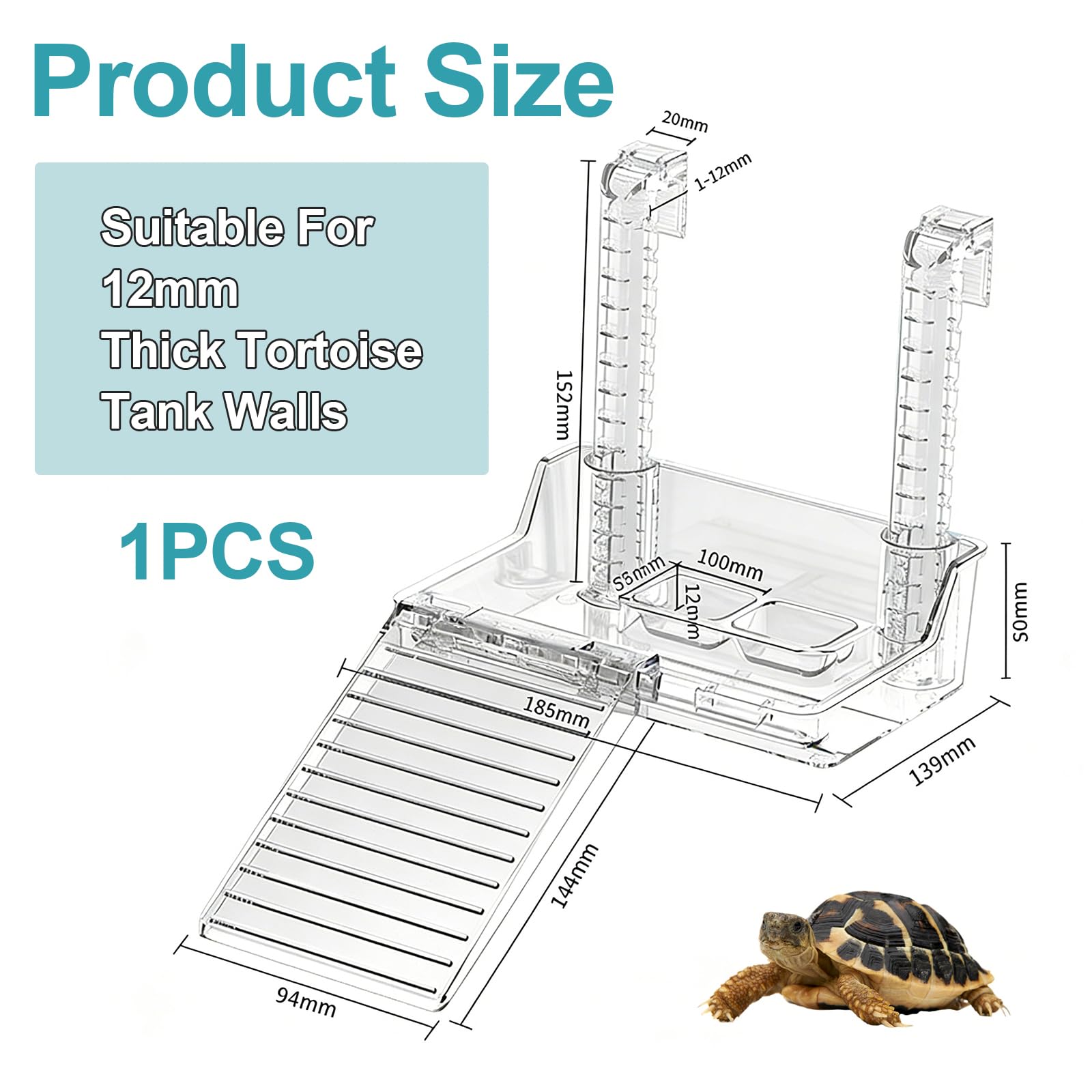 Plateforme Suspendue pour Tortues - Plateforme Tortue d'eau - Accessoires pour Aquarium, Adapté Aux Petites Tortues, Petits Reptiles, Animaux Aquatiques, RéGlable (Taille : M)