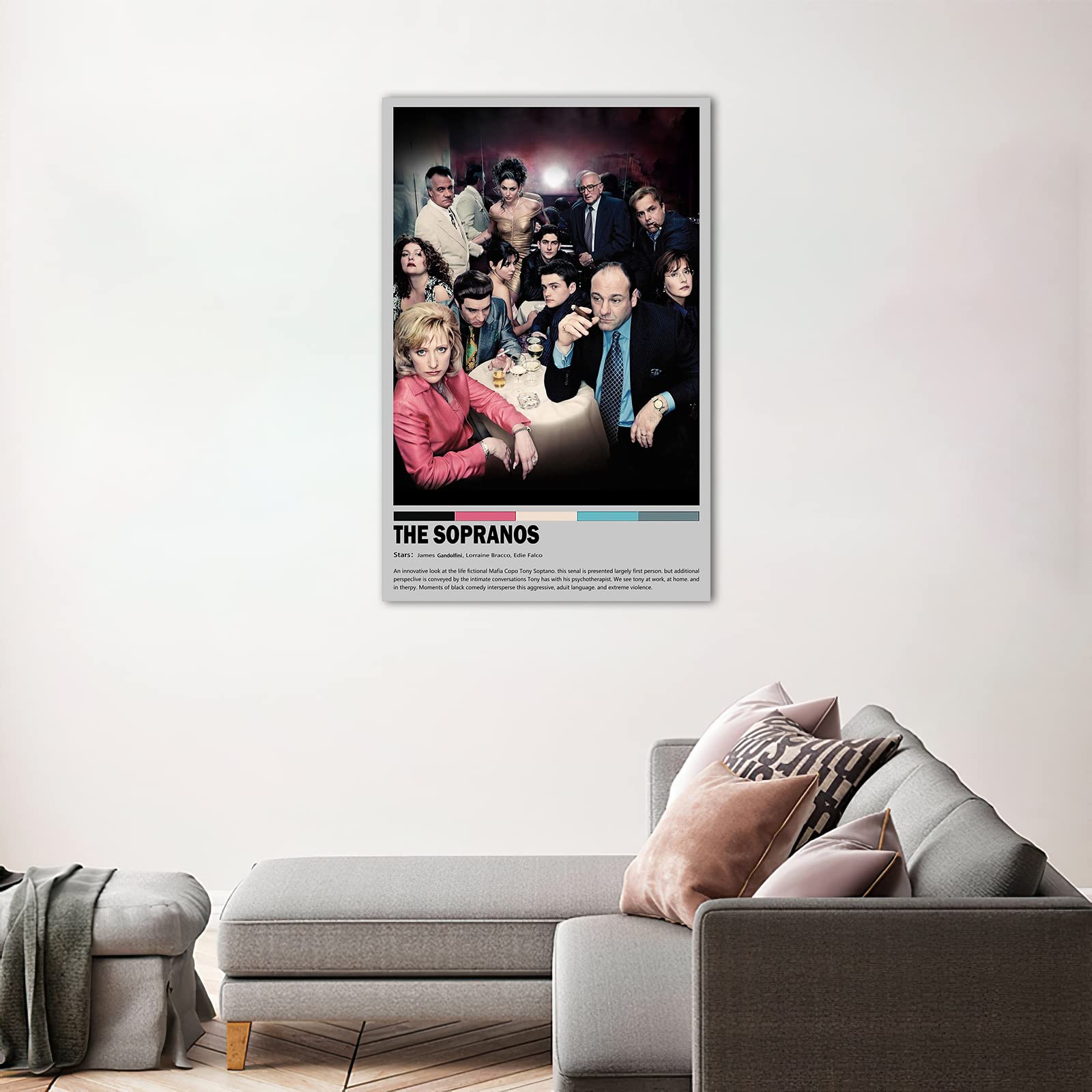 OREAUORN The Sopranos (1) Poster muurkunst canvas hoes esthetische vintage poster decoratief schilderij voor woonkamer slaapkamer 30 x 45 cm (12 x 18 inch) zonder frame