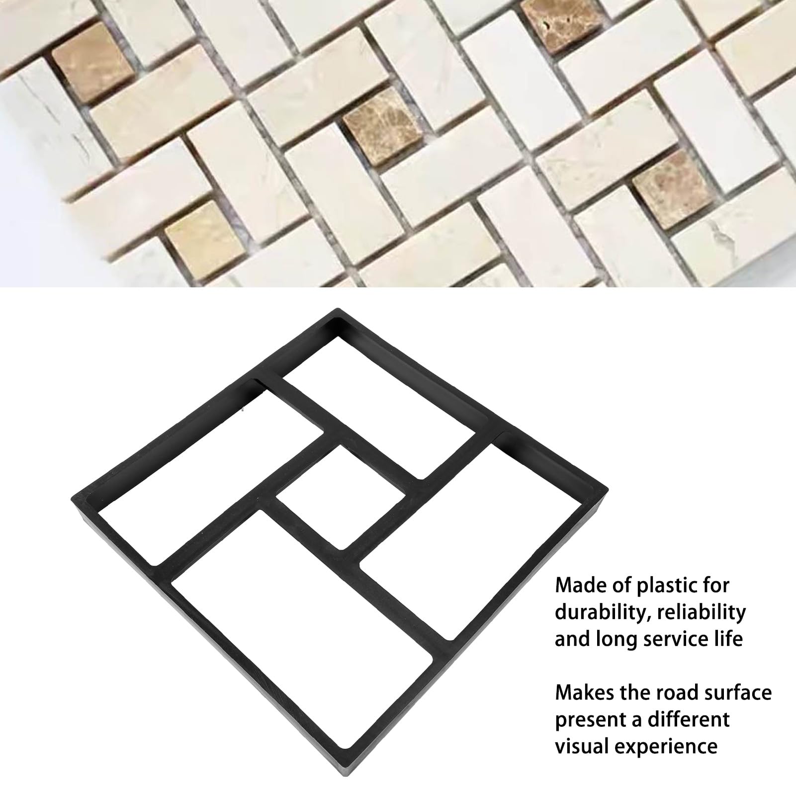 generic Molde de Plástico Reutilizable para Pavimento de Jardín, Camino de Hormigón para Patio, Pasarela y Suelo, Molde Duradero, Ligero y Fácil de Usar para Proyectos de Paisajismo en