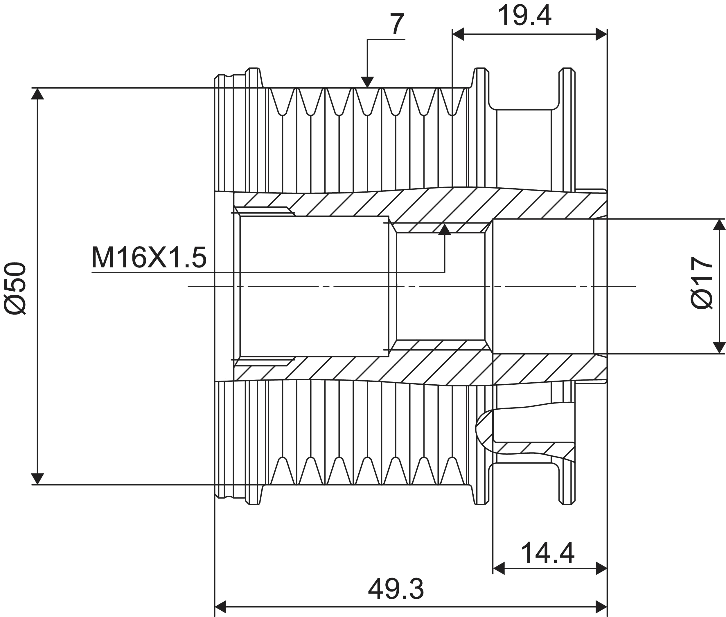 VALEO-588049-Generatorfreilauf