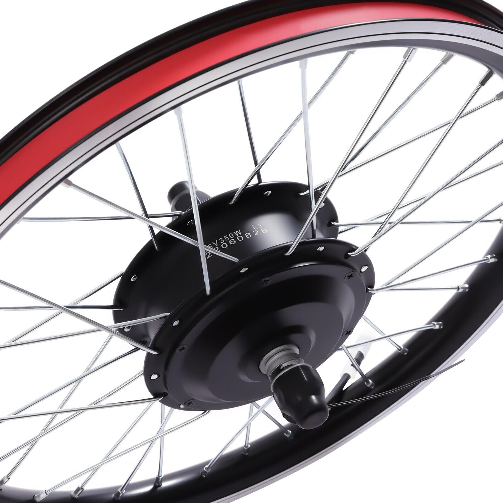 SHZICMY Elektryczny silnik rowerowy 20", 36 V, 350 W, zestaw do konwersji roweru na rower elektryczny, z wyświetlaczem LCD, do 24-28 km/h