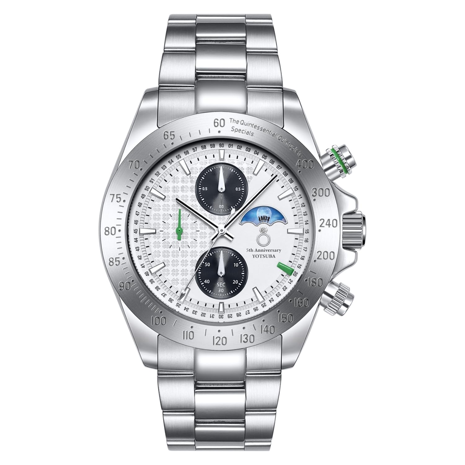 TVスペシャルアニメ「五等分の花嫁∽」5周年記念ホワイトウェディング クロノグラフ腕時計 (中野 四葉)