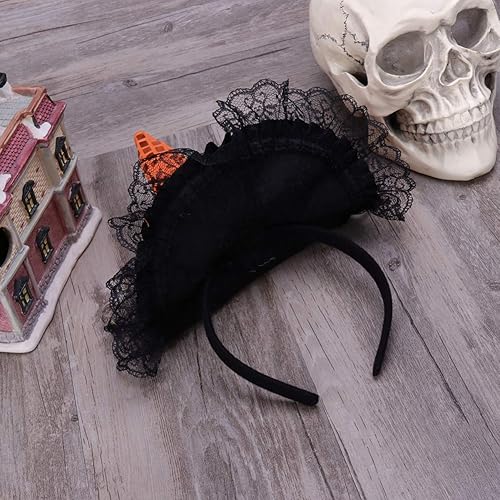 Miniatura 3 de Diadema con sombrero de bruja, disfraz de hechicero para fiesta de Halloween (naranja)