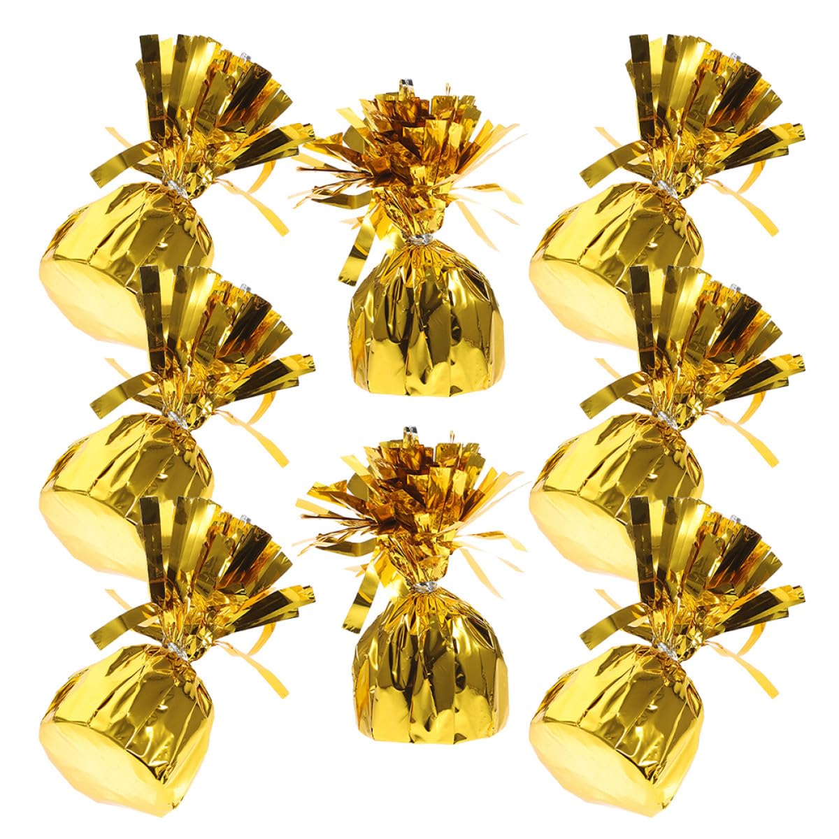 Veemoon Lot de 8 Poids Métalliques Dorés pour Ballons à L'Hélium Supports Lourds pour Ballons de Fête Décoration de Table pour Anniversaires Mariages et Événements Festifs