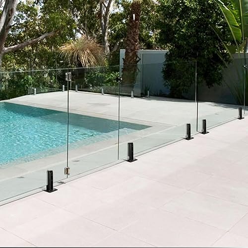 Miniatura 6 de Soporte de abrazadera de barandilla de vidrio 304 Paneles de barandilla de vidrio de acero inoxidable Standoff Espiga de barandilla de vidrio negro