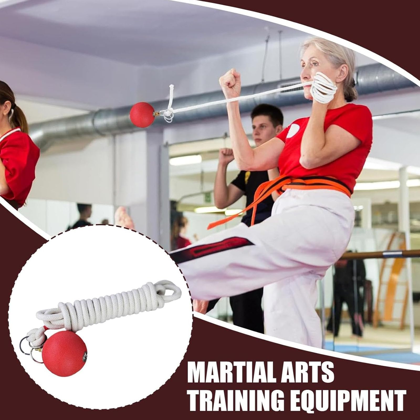 Widerstandsfähiger Meteors Hammer, Ball, Seil, Darted Meteors, Hammer, Gummi, Wurf, Gewicht für Wushu Kunst, Training und Fitness, Seil aus Baumwolle, Krafttraining