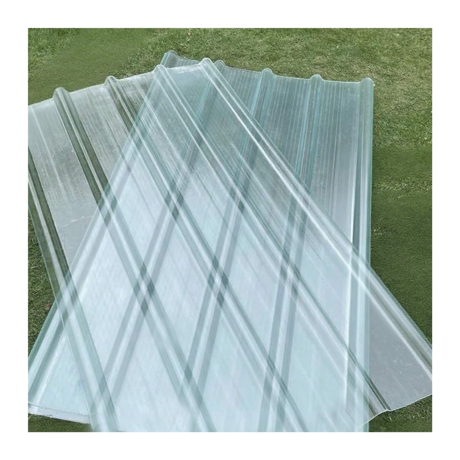 3x Pannelli da Tetto Trasparente, 2,0 mm Lamiera Grecata, Lastra Resistente ai Raggi UV, Pannelli per Illuminazione Diurna, con Viti(35x31in=90x80cm-2.0mm)