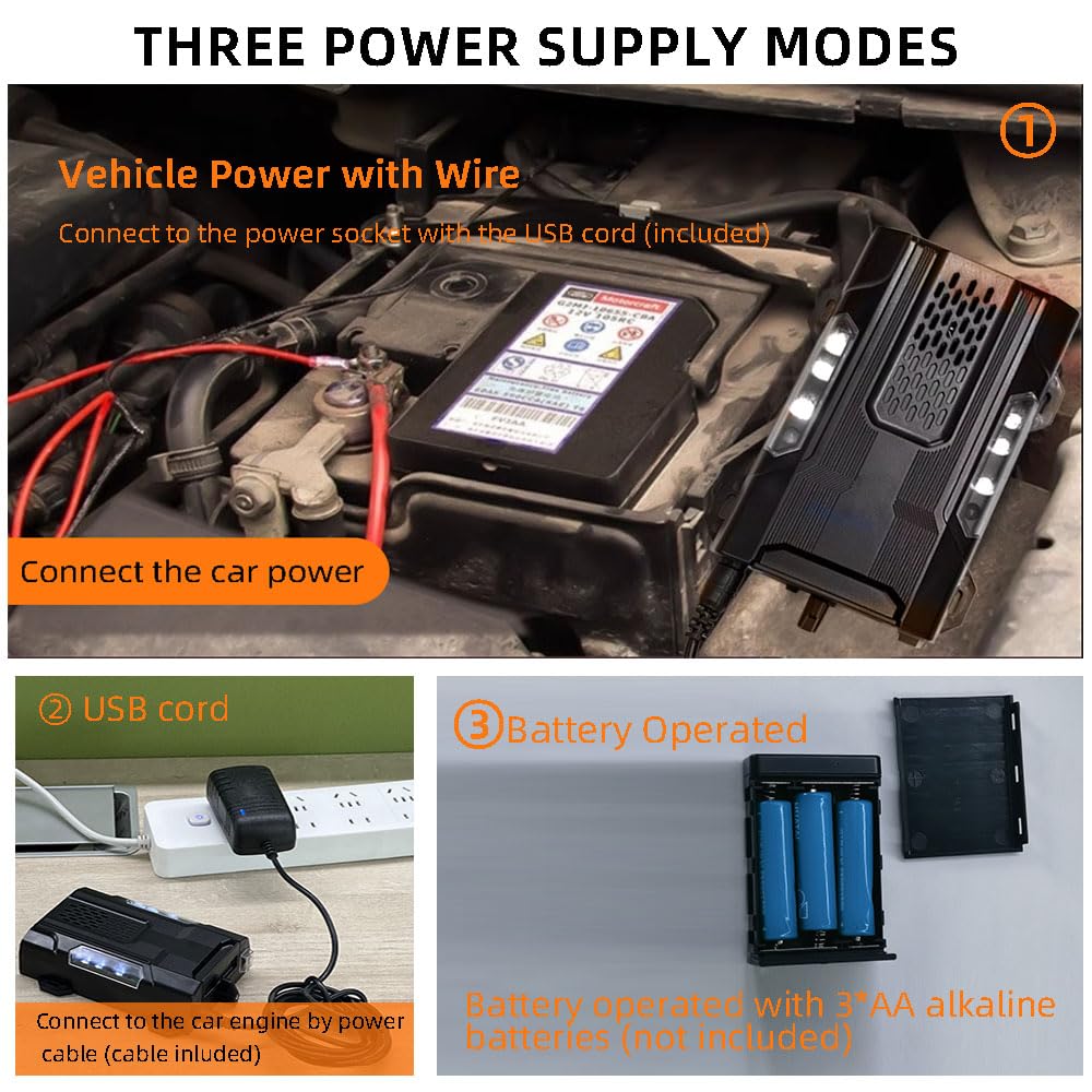 2X Repelente de martas para Coche: Ultrasonidos y Luces Intermitentes, Protección eficaz a Largo Plazo contra martas, Conexión a batería de Coche de 12V, Dispositivo automático de Repelente