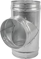 Vista 10 de Conector de conducto en forma de Y de 3 vías de metal de 6 pulgadas - Divisor de conductos de metal para conductos redondos - Brida de adaptador