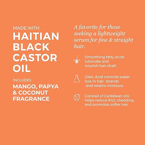 Miniatura 3 de Kreyol Essence - Aceite de ricino negro haitiano para piel y cabello, botella de vidrio, prensado en frío, sin hexano, cabello de aspecto más