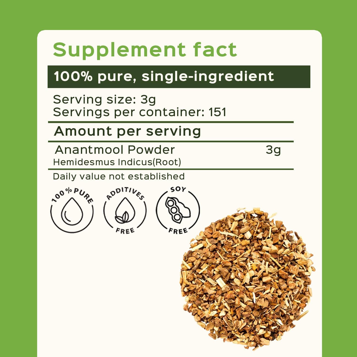 bixa BOTANICAL Sarsaparilla Root Powder | Hemidesmus Indicus (Anantmool) | Ayurvedic Herbal Supplement |Gluten Free, Non-GMO, Steam Treated, Vegan, 100% Pure,140+ Years of Herbal Heritage |1 lb/16oz