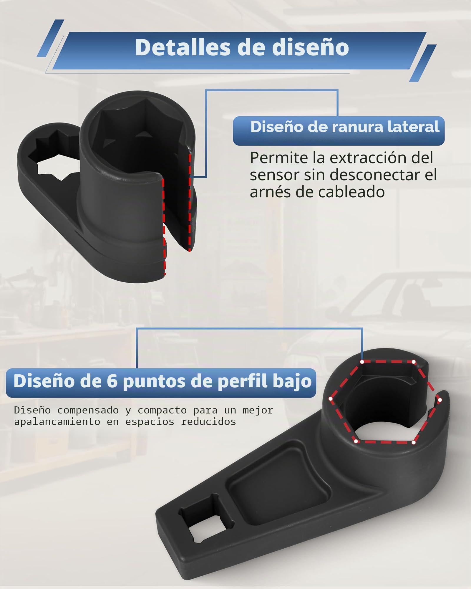 Juego de 7 extractores de sensor de oxígeno, 3/8" y 1/2" para envío de presión de aceite