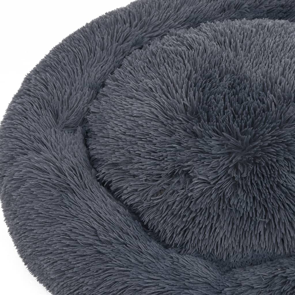 vidaXL Cojín Lavable para Perros y Gatos Felpa Gris Oscuro 90x90x16 cm Colchón
