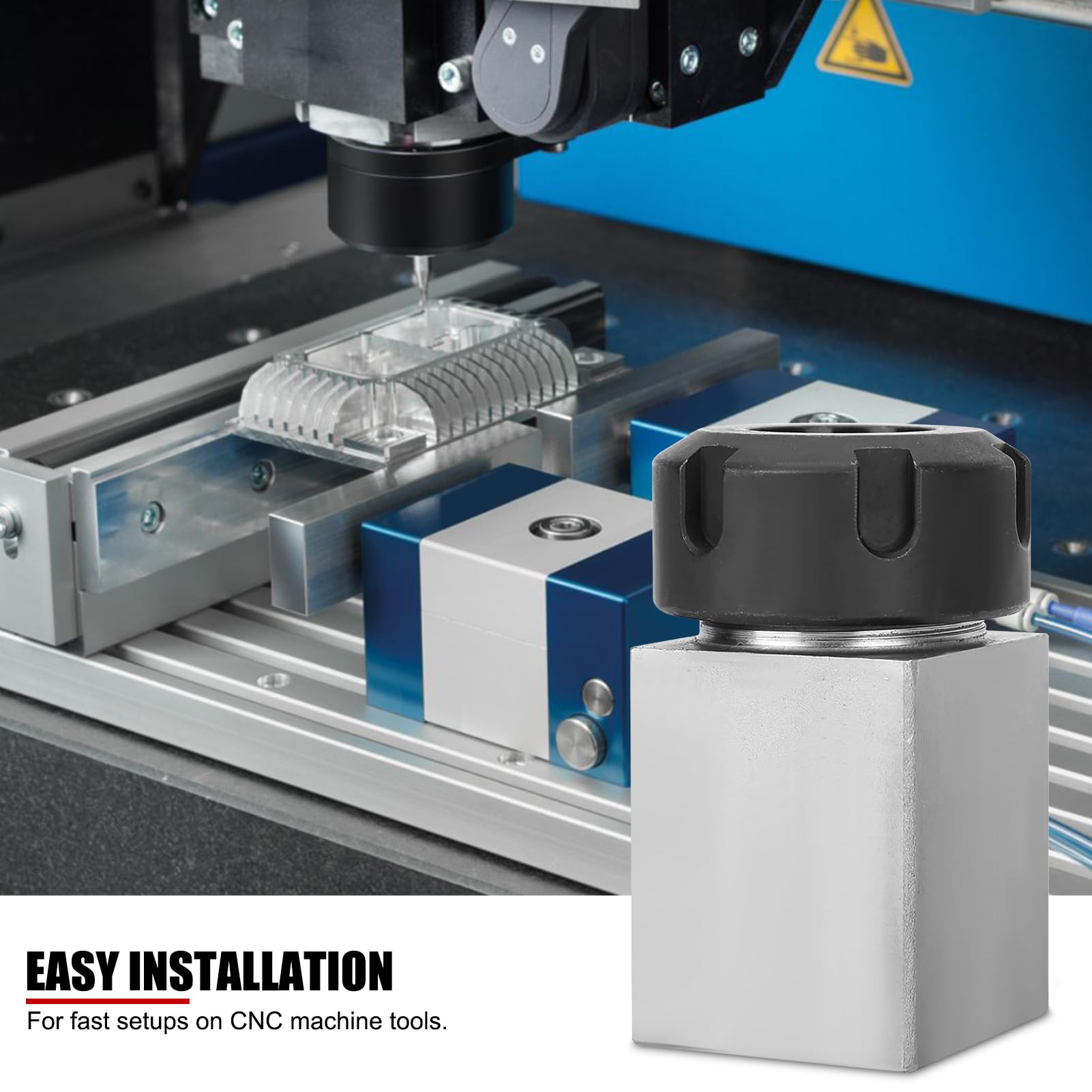 ER-25 Spannzangenblock, ER-25 quadratischer Spannzangenblockhalter, ER-25 Spannzangenblock, hohe Festigkeit und Härte, für CNC-Drehmaschinen-Graviermaschine Er25 Spannzangenblock quadratisch