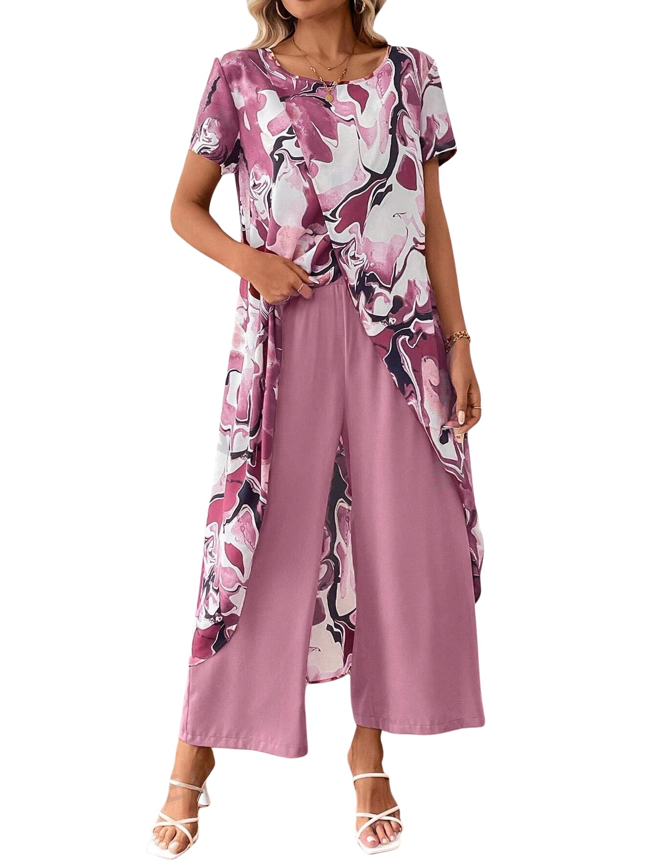 Litzo Western Dresses For Women (L-22-M) Pink
