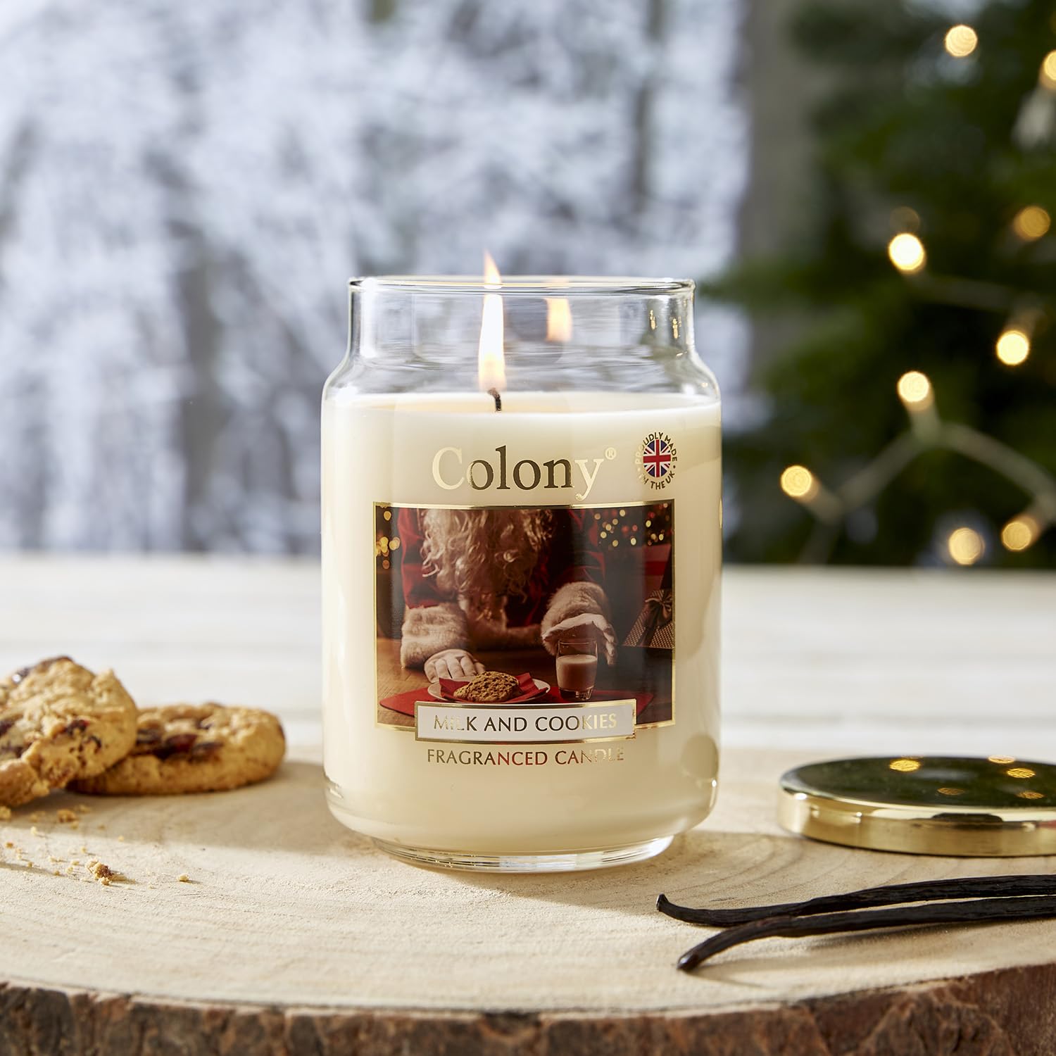 Colony Milk & Cookies Large Jar, Up to 100hrs, Ivory - Image 2