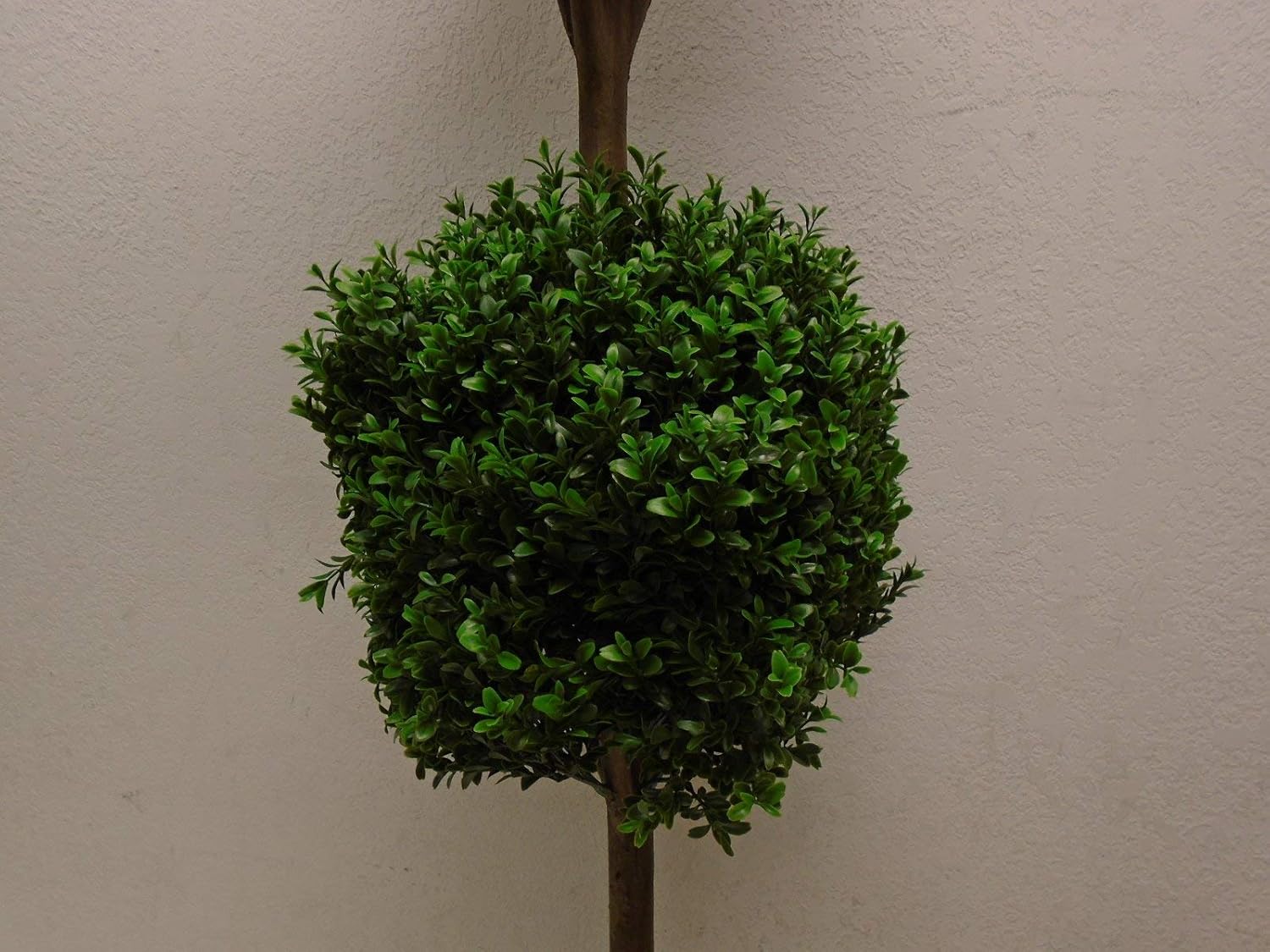 4' Double Ball Green Silk Boxwood Topiary with Lights