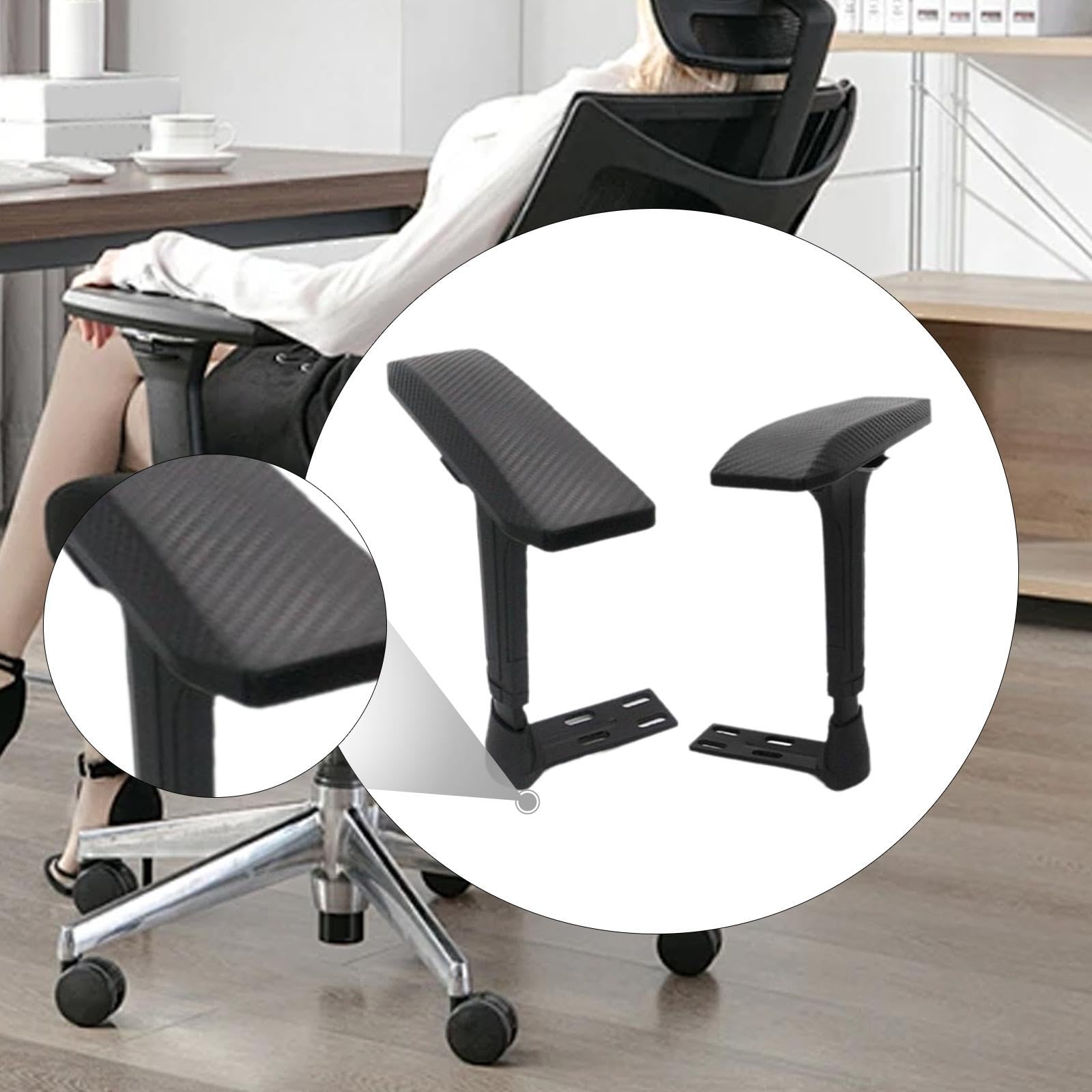 MERIGLARE Reposabrazos de Silla de 2 Piezas, Fácil de Instalar, Soporte Vertical para Salón, Estudio, Hogar