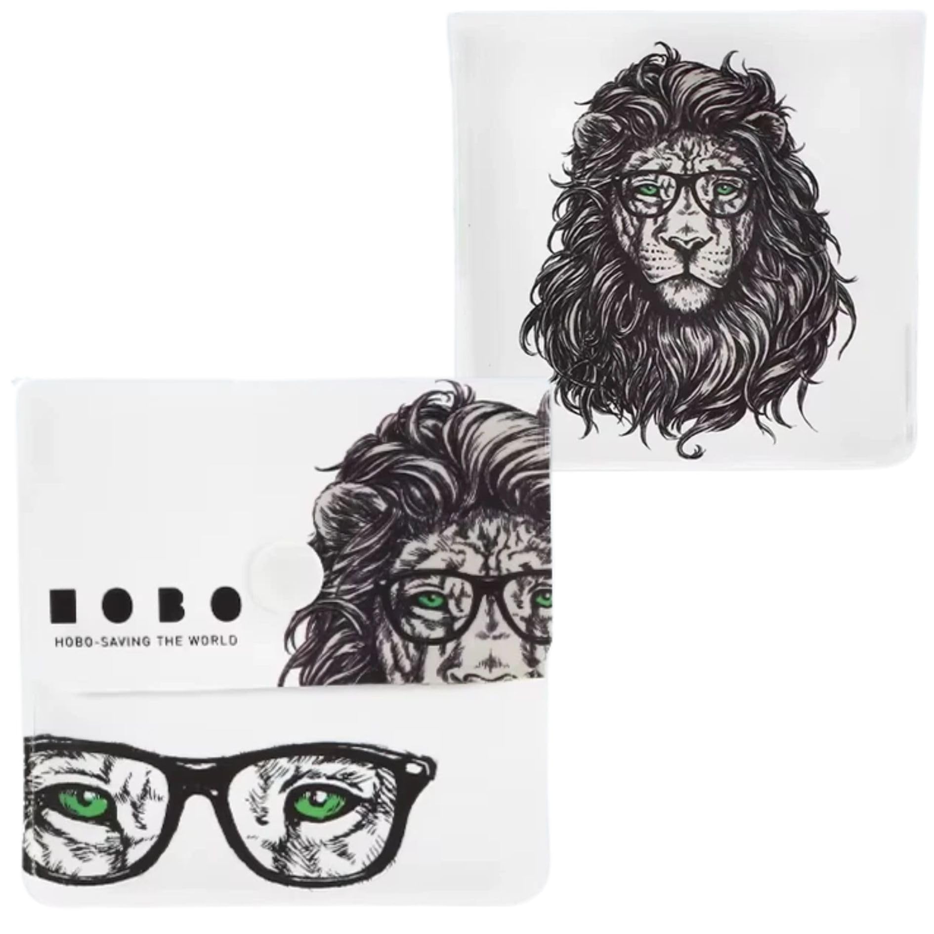 Pocket Ashtray – Portable Cigarette Ash Pouch, Heat-Resistant Travel Ashtray, Reusable & Odor-Blocking Smoking Accessory (Lion)