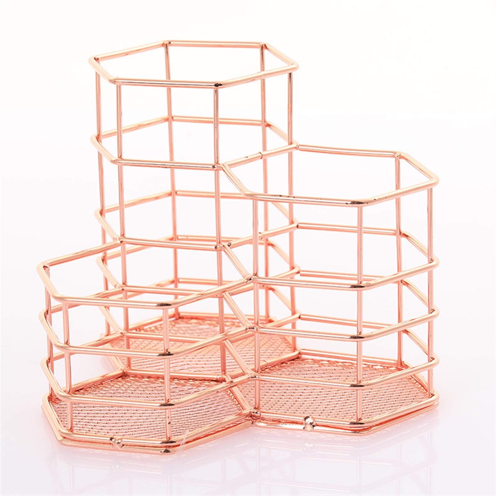 Porte-stylo hexagonal haut de gamme structure géométrique en fer forgé