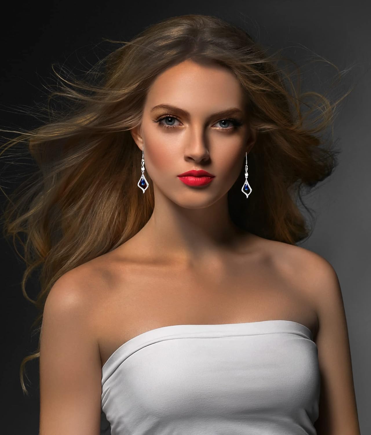 Gemstone Gold Plate 925 Sterling Silver Drop Earrings for women - Image 7