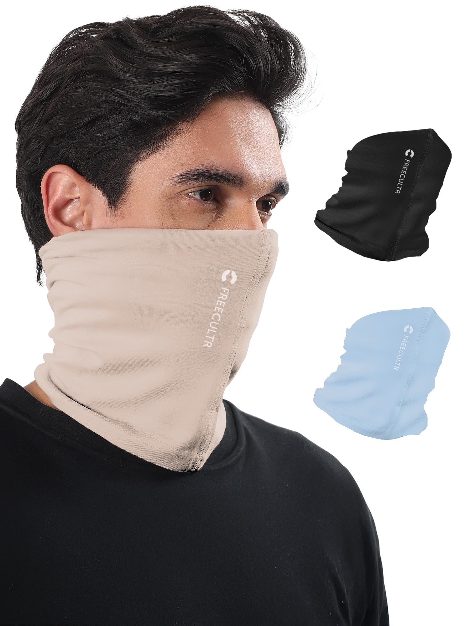 freecultr Unisex Bamboo Plain Bandana, Anti Microbial Super Soft & Comfort Fit, Breathable Multipurpose Headband, Face Mask for Dust Protection-Pack of 3-100% Try On Guarantee - Made in India-picture-22