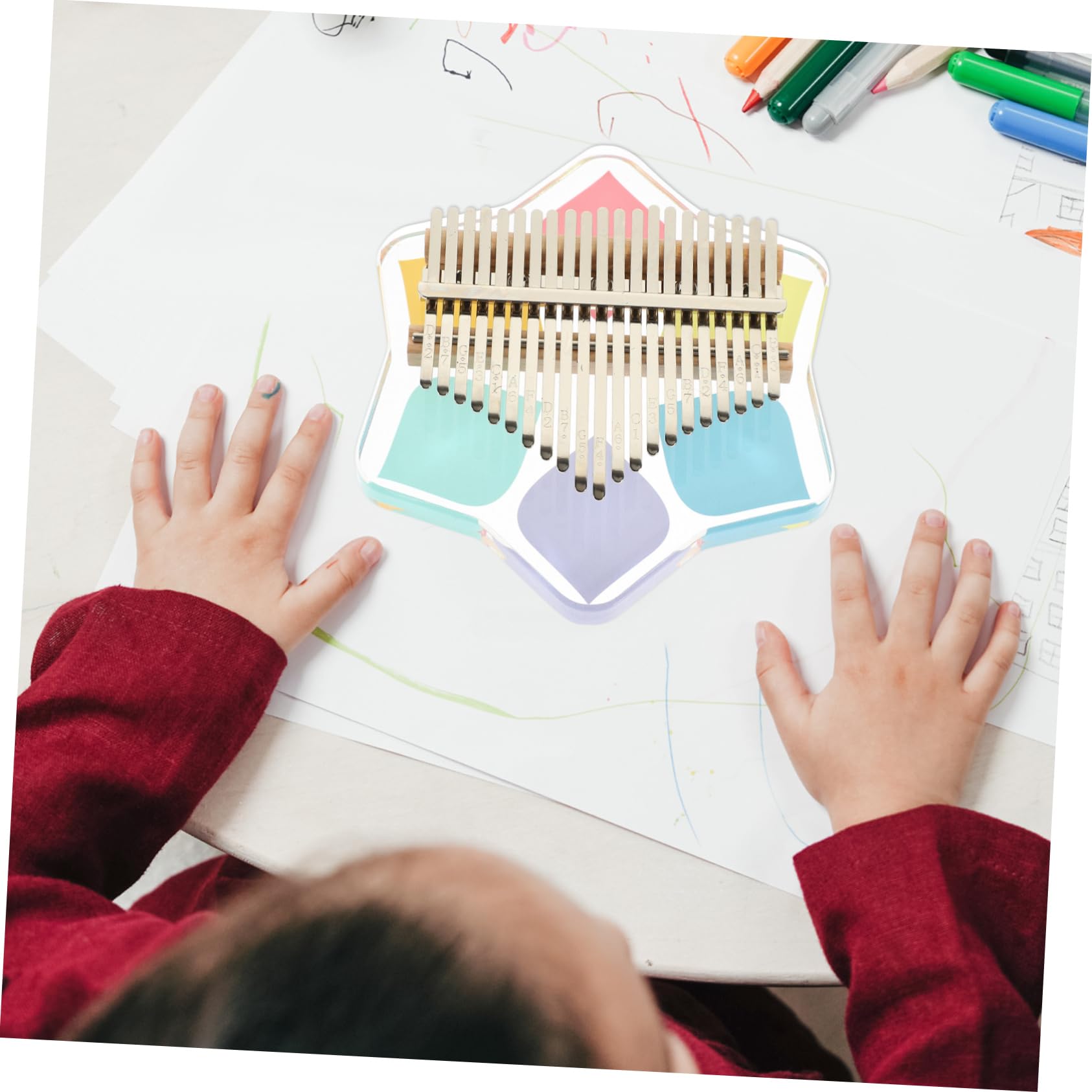 Toyvian 1 zestaw instrumentów muzycznych, kalimba, pianino na palec, kalimba, miniaturowe pianino kciukowe, kalimba, pianino na palce, pianino na kciuk, kalimba metal