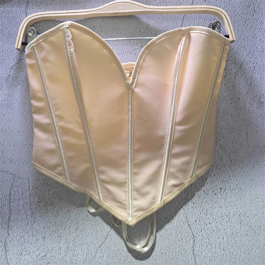 Yeuyyben Corsetto da donna crop top senza maniche moda party club palcoscenico performance slim fit bustier canotta
