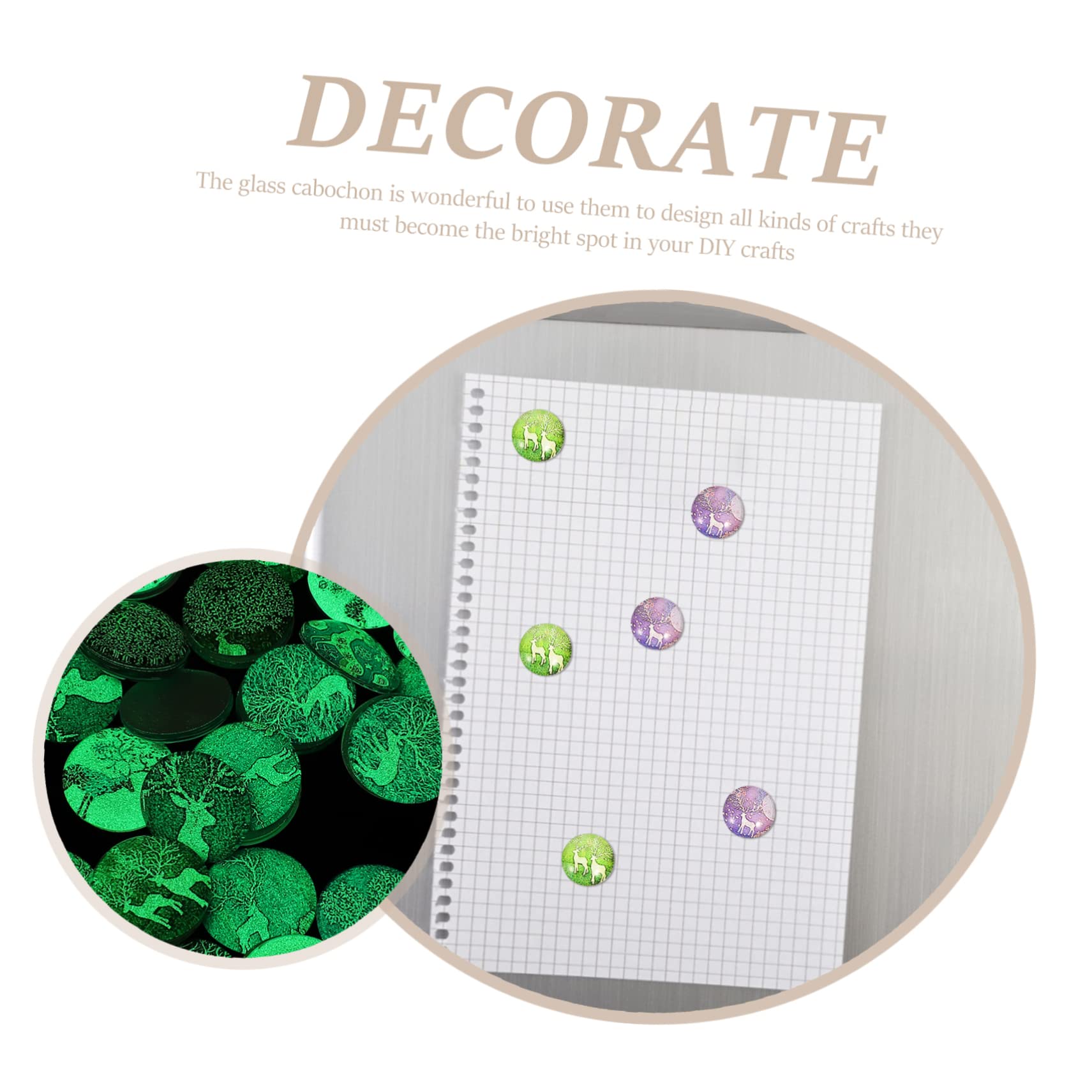 Operitacx 300pezzi Patches Luminose Per Gioielli Fai Da Te Gemme Rotonde Con Design Materiale Per Creazioni Artigianali e Decorazioni Uniche