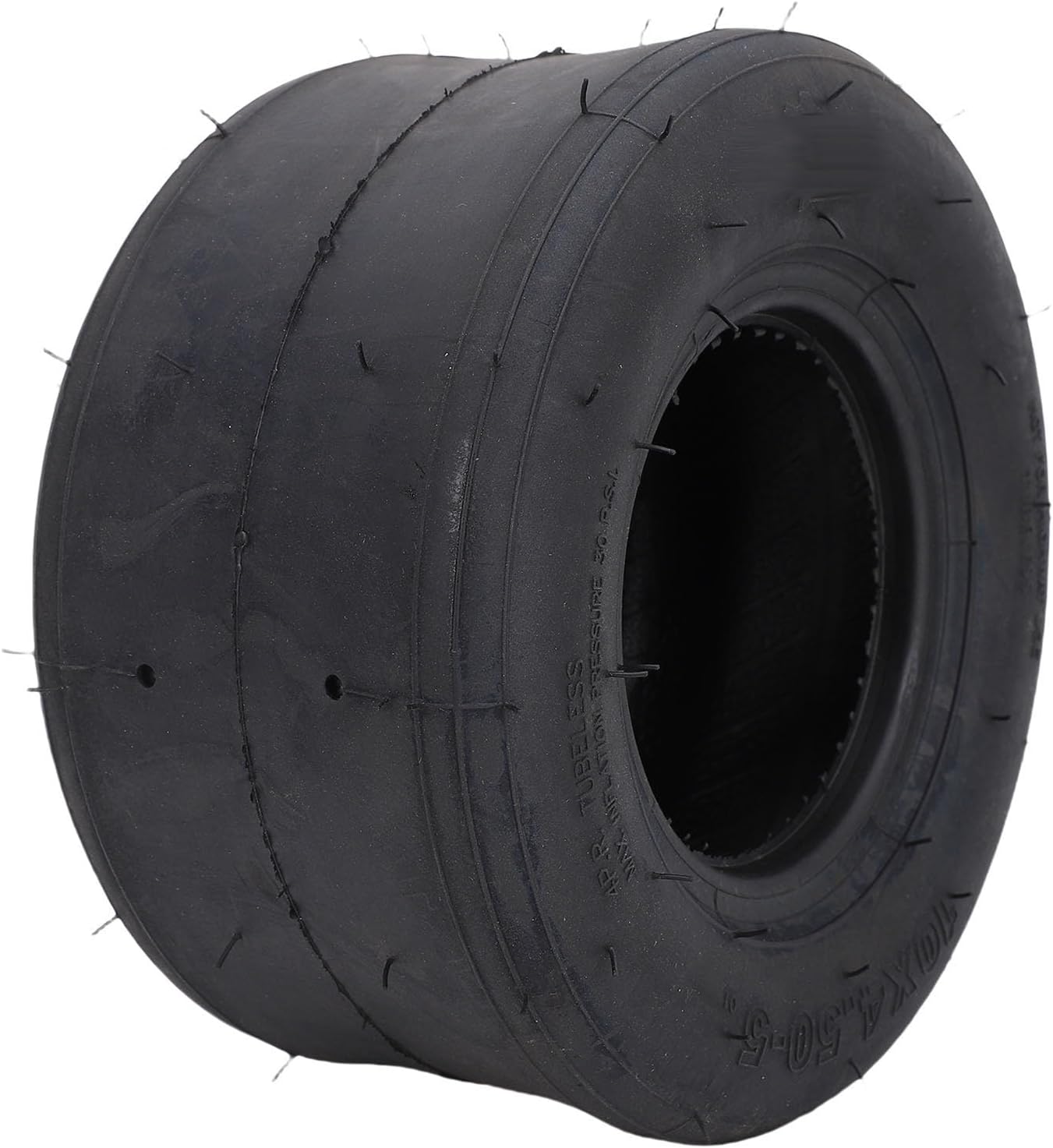 Luocute 10x4.50-5 Tubeless Slick Tire, 4 Ply Rubber Tubeless Slick Tyre with Shoulder Traction Technology, for Drift Trike and Go Kart 5 Inch Wheels