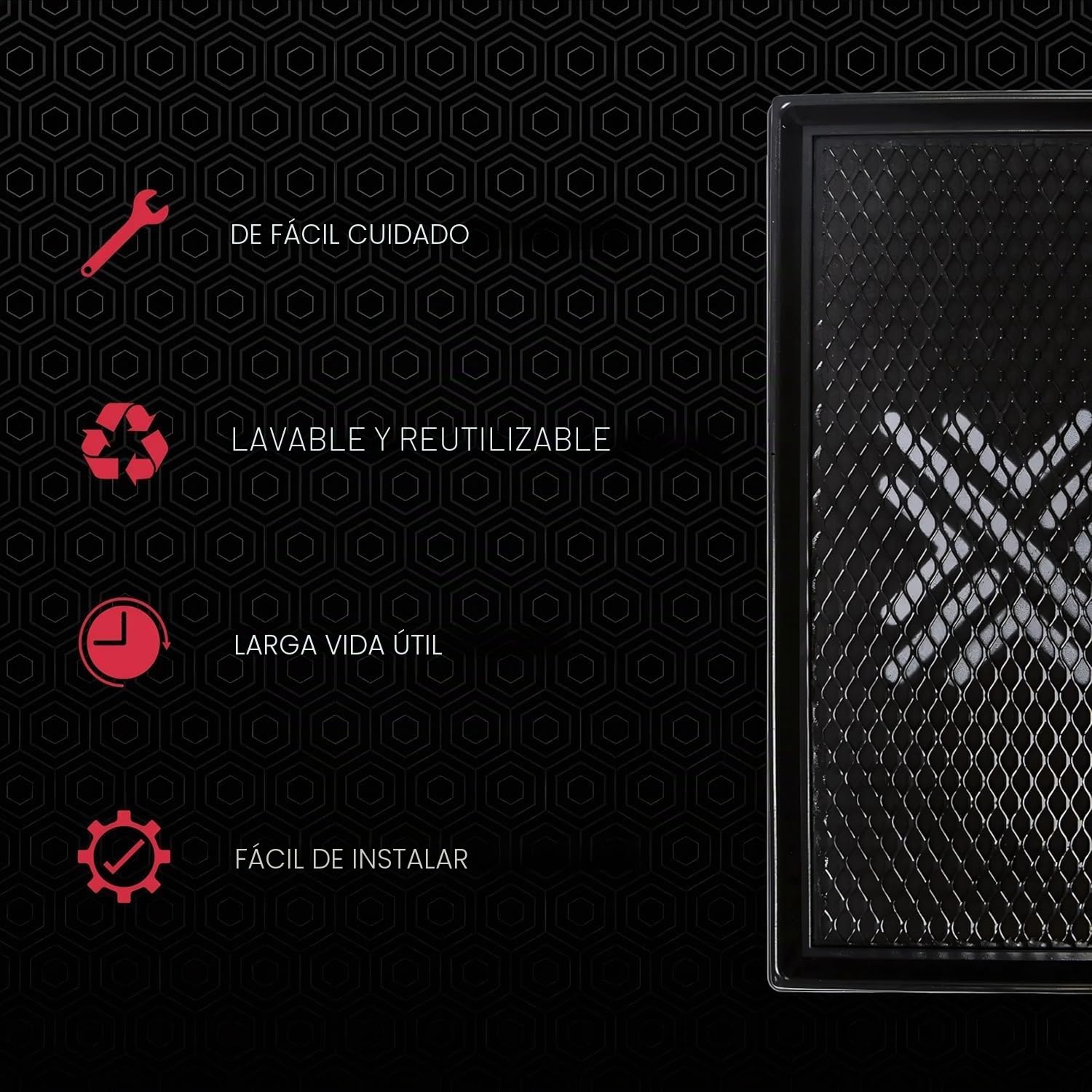 Pipercross Filtro para Jeep Compass y Renegade, PP2002 | Hasta 40% más flujo de aire, Mejor economía combustible, Garantía de por vida, Fabricación británica, Diseño ecológico