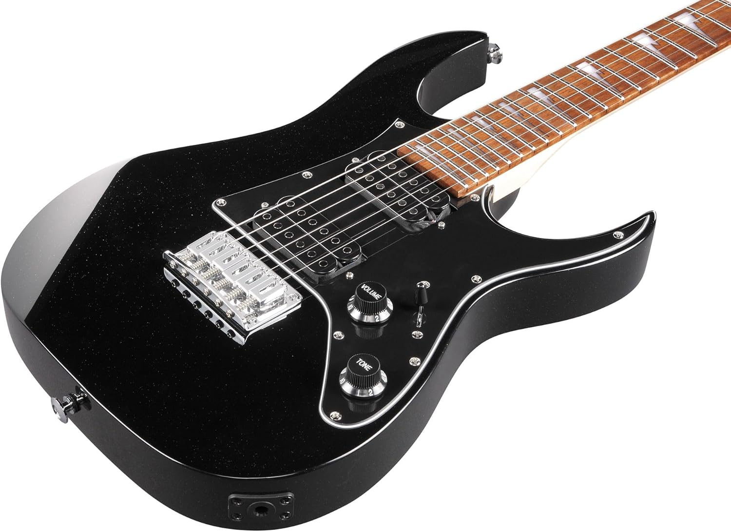 Ibanez GRGM21 RG Gio miKro Short-Scale Electric Guitar - Black Night Bundle with Amplifier, Gig Bag, Tuner, Instrument Cable, Picks, Austin Bazaar Instructional DVD, and Polishing Cloth