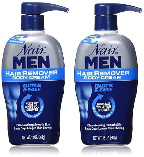 Nair Men crema para eliminar el cabello, 33 ml, paquete de de 2