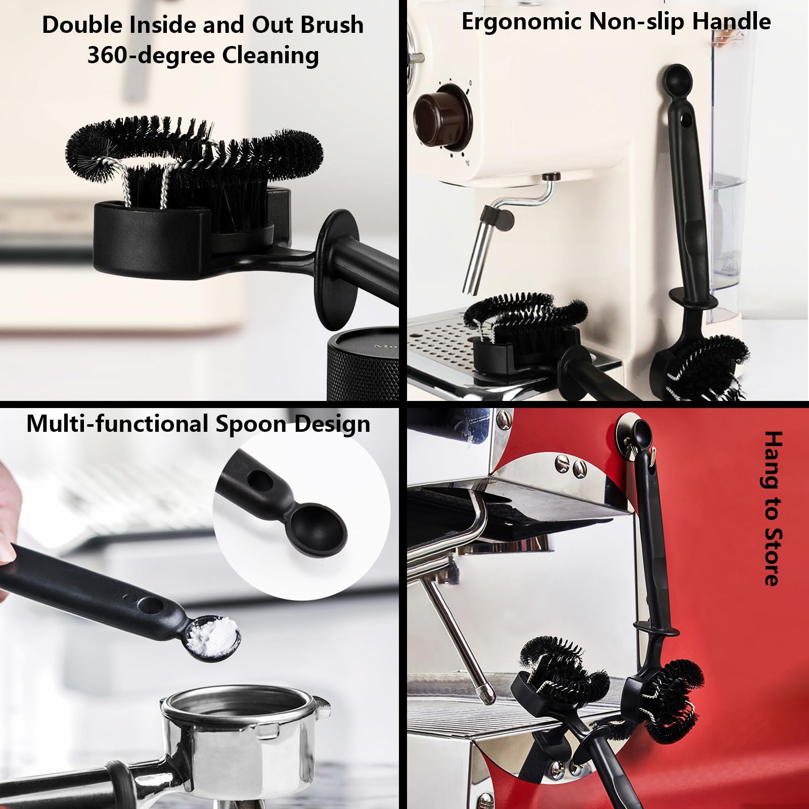 Koffie Portafilter Reinigingsset, Universele 51/53/58 mm Espresso Stand
