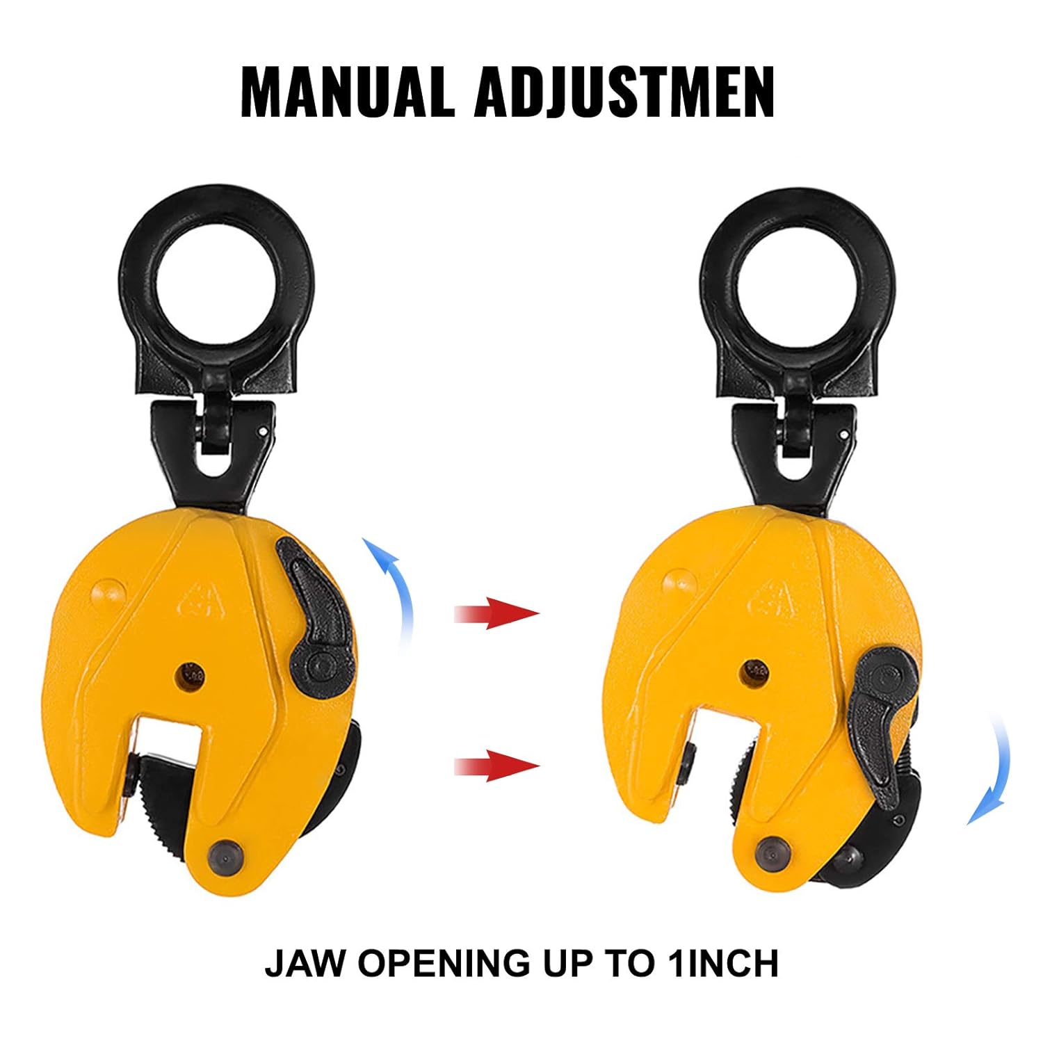 BestEquip 2T Plate Clamp 4400Lbs Plate Lifting Clamp Jaw Opening 0.6 inch Vertical Plate Clamp for Lifting and Transporting: Industrial & Scientific