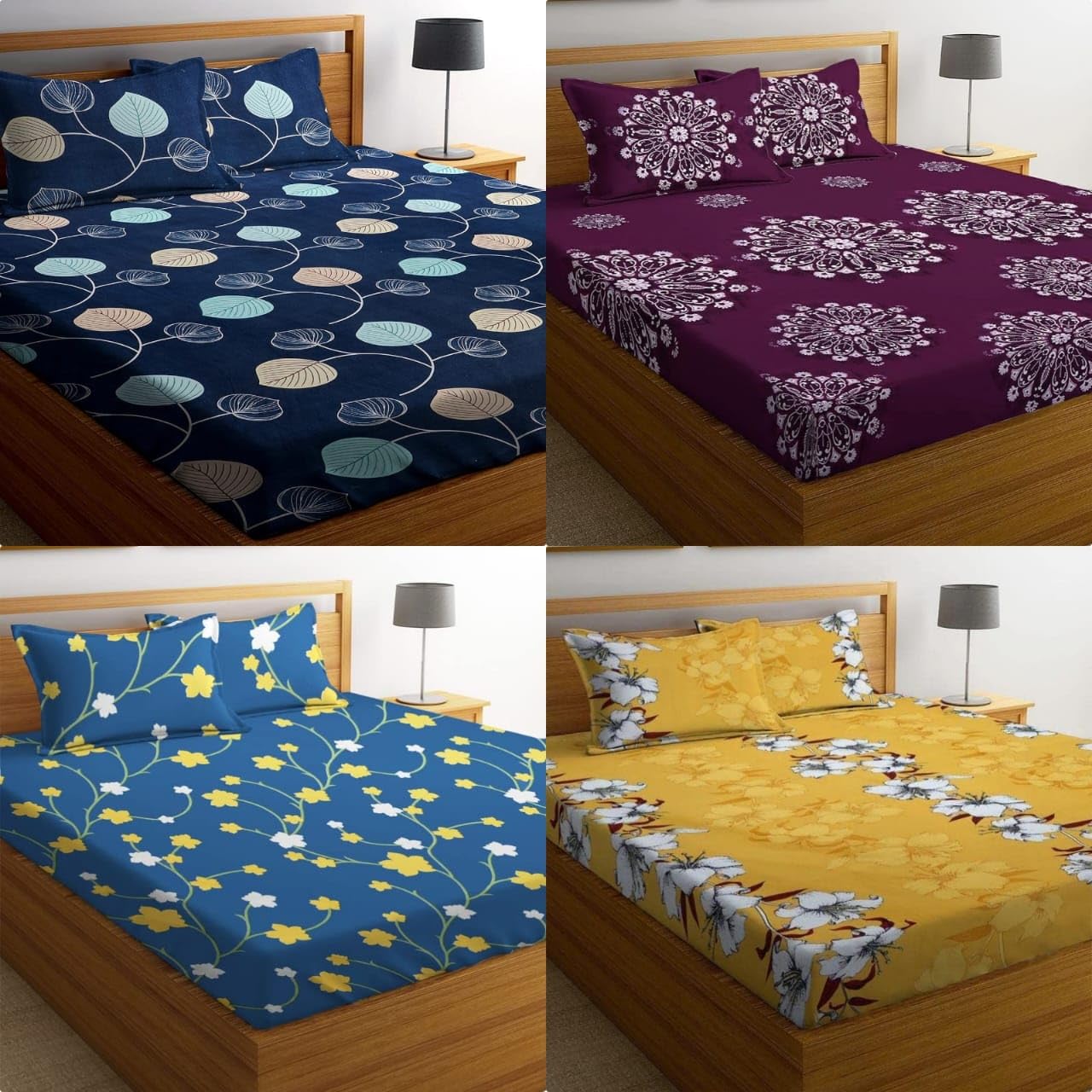See full amazon price history chart for HIYANSHI HOME FURNISHING® Premium Combo Set of 4 Glace Cotton King Size Bedsheet with 8 Pillow Covers Size 90 x 100 Inches (King, Design - 6) HIYANSHI HOME FURNISHING® Premium Combo Set of 4 Glace Cotton King Size Bedsheet with 8 Pillow Covers Size 90 x 100 Inches (King, Design - 6) (B0CPCQG9YQ) Amazon Price History, Amazon Price Tracker