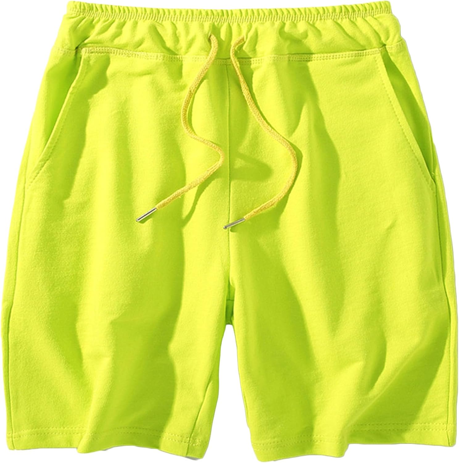 Men's Retro Knitted Summer Fitness Cotton Shorts Casual Drawstring Elastic Jogger Gym Shorts Workout Lounge Shorts