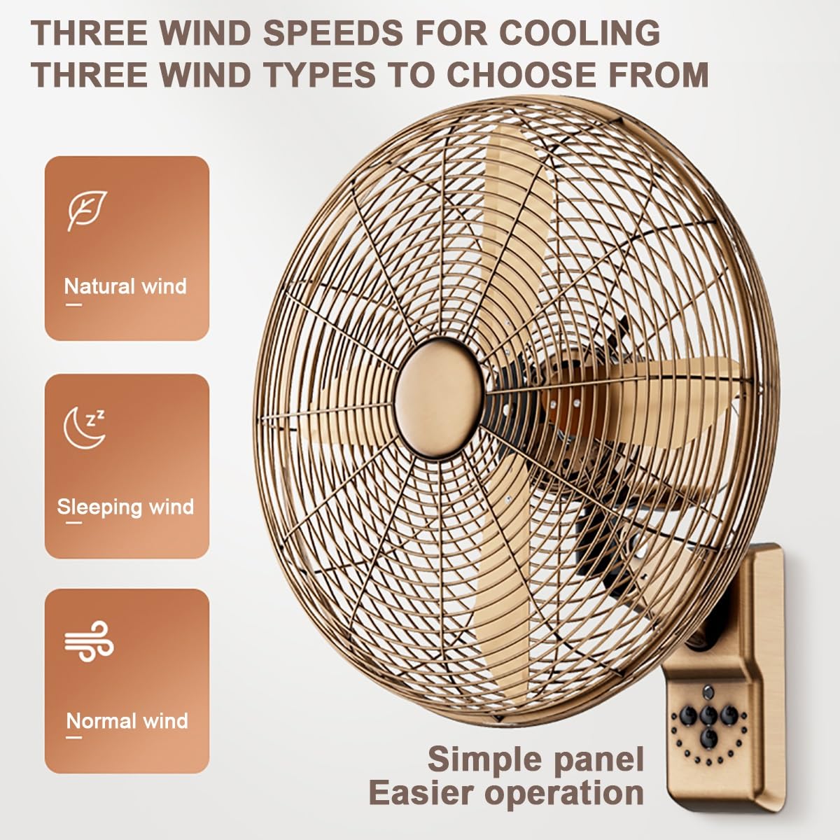 Ventilatore da parete con telecomando, raffreddamento omnidirezionale per uso domestico, industriale e commerciale