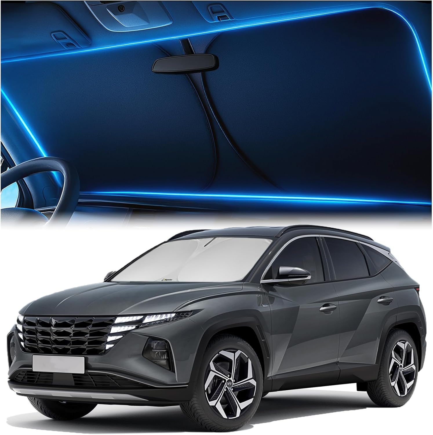 Windshield Sunshade for Hyundai Tucson 2022 2023 2024 2025 2026 - Innovative ...