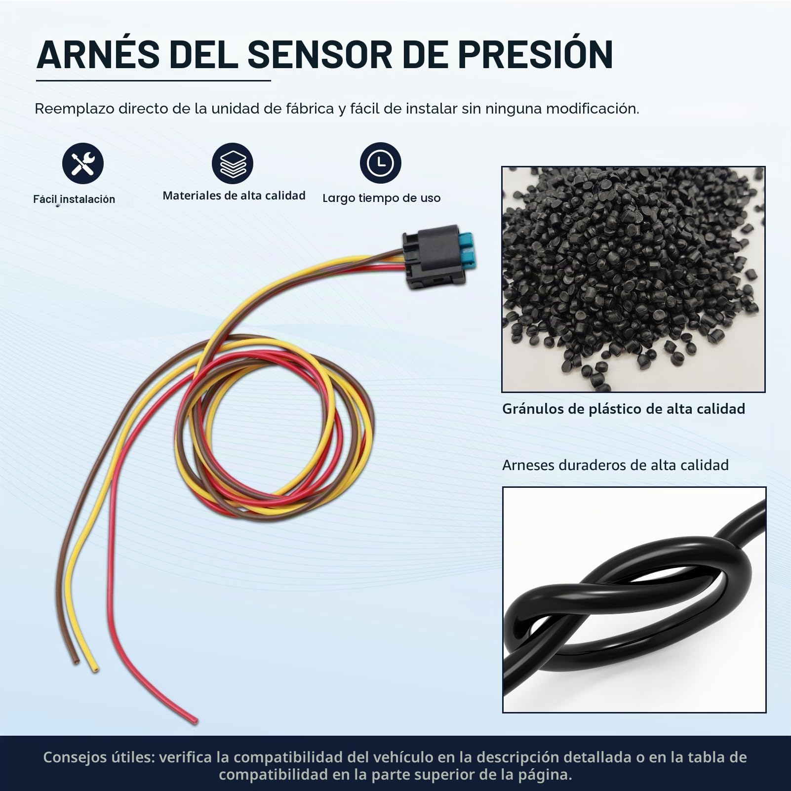 Cableado sensor de presión para Captur I II Clio II Kangoo Master II Modus Scénic III IV Twingo II Movano B Vivaro Qashqai 8201428503 2324105