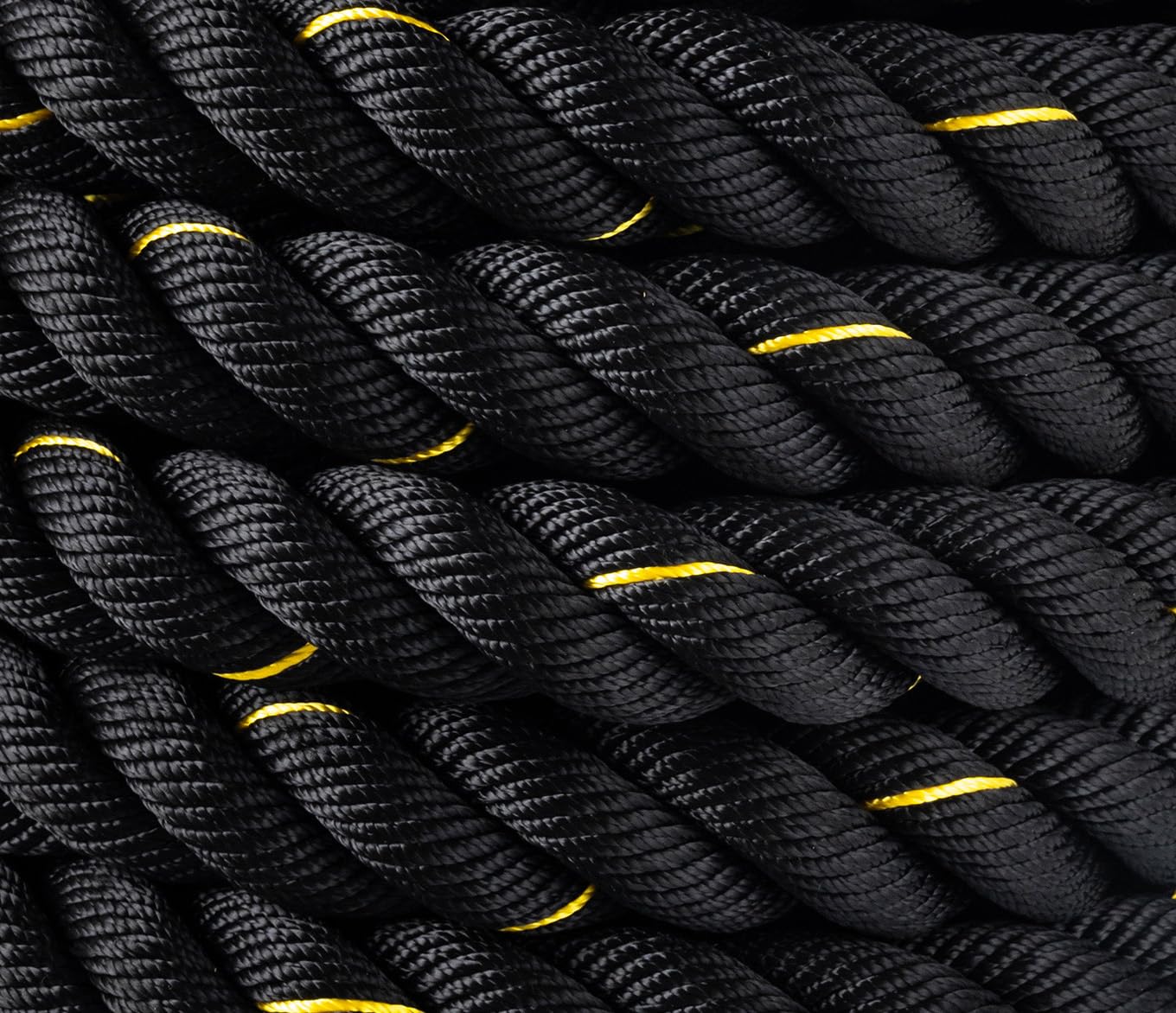 FIZYO Battle Rope – Corda da Allenamento Robusta per Functional Training, Cross Training, Forza e Resistenza – Diametro 3,8 cm, Costruzione a 3 Fili – Home Gym & Outdoor (9m)