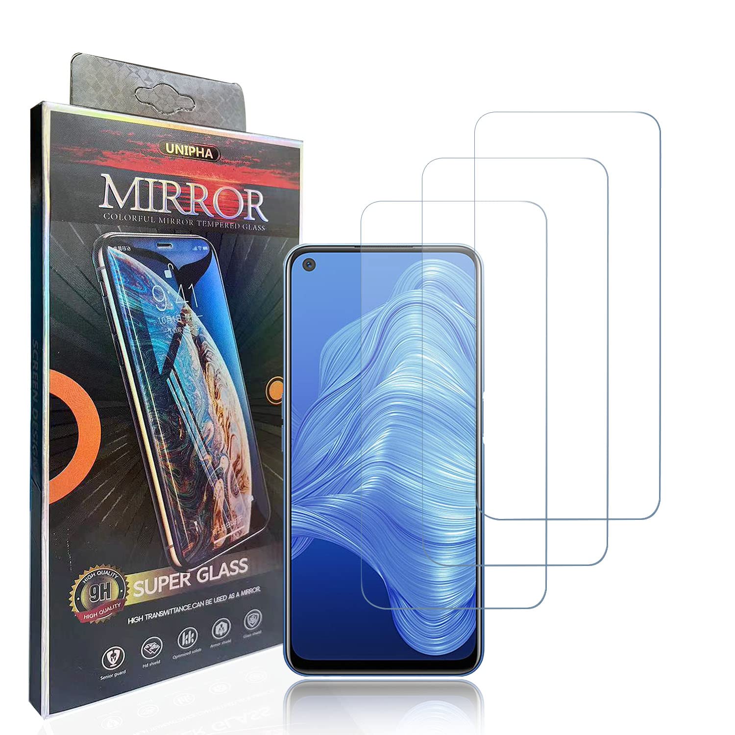 PELLICOLA IN VETRO TEMPERATO CURVO PER REALME 7 5G PROTEZIONE TOTALE 3D 9D - Foto 6