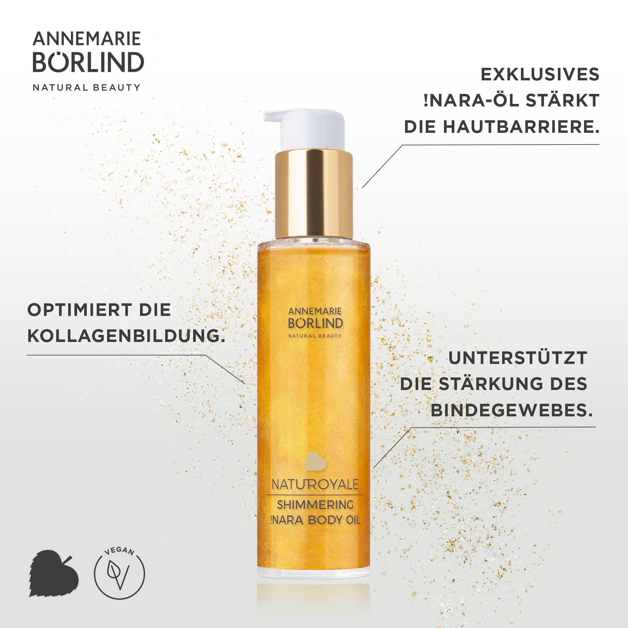 ANNEMARIE BÖRLIND SYSTEM BIOLIFTING NATUROYALE SHIMMERING !NARA BODY OIL Limited Edition (100ml) - Vitale Ausstrahlung, Bewahrt Hautfeuchtigkeit, Stärkt Hautbarriere, Vegan