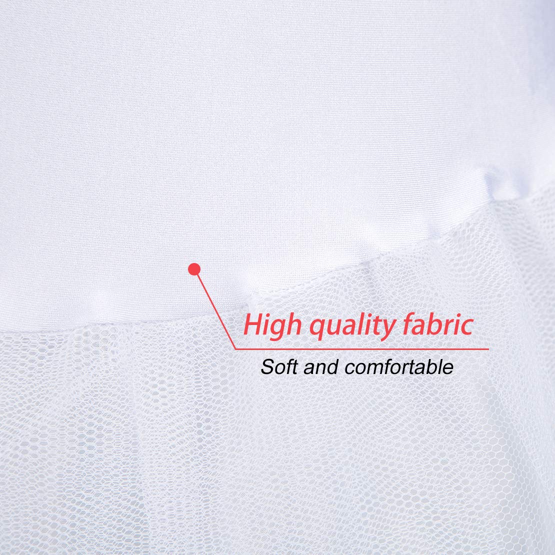 Sirène Jupon pour Sirène Robe de Bal Crinoline Slips Sous-jupe pour Sirène Robe de Mariée - Blanc - taille unique