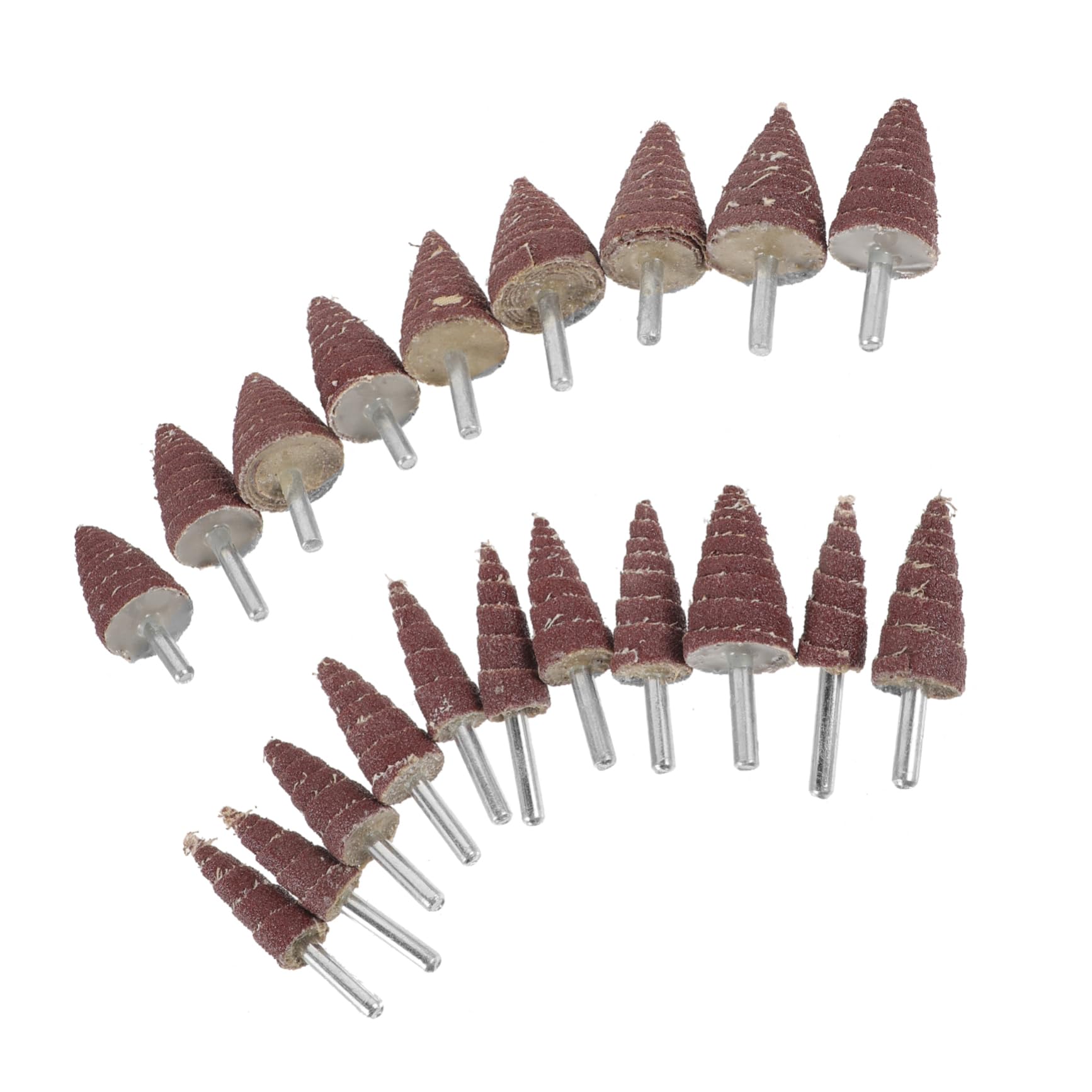 IWOWHERO Professional Abrasive Heads Assortment 20pcs Cone Flap Wheels Sandpaper Wheel for Grinding