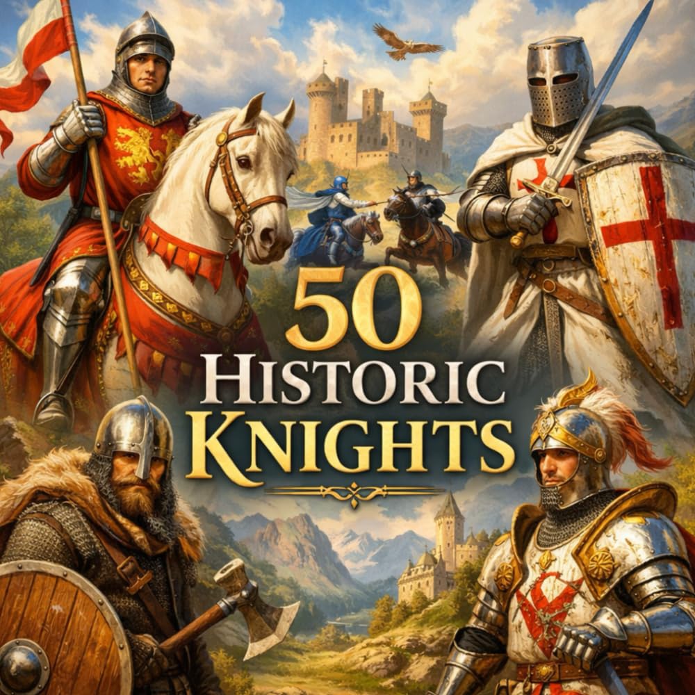 50 Historic Knights: Brave Warriors, Legendary Battles, and Famous Knights from History – A Kids Illustrated Book (Historic Leaders Every Kid Should Know)