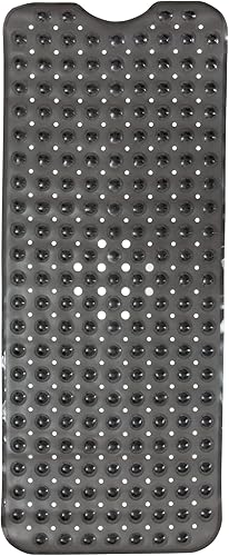 Miniatura 12 de ENKOSI Alfombra de baño – Alfombra antideslizante grande de 40 x 16 pulgadas con ventosas y agujeros de drenaje – Alfombra de baño extra larga para