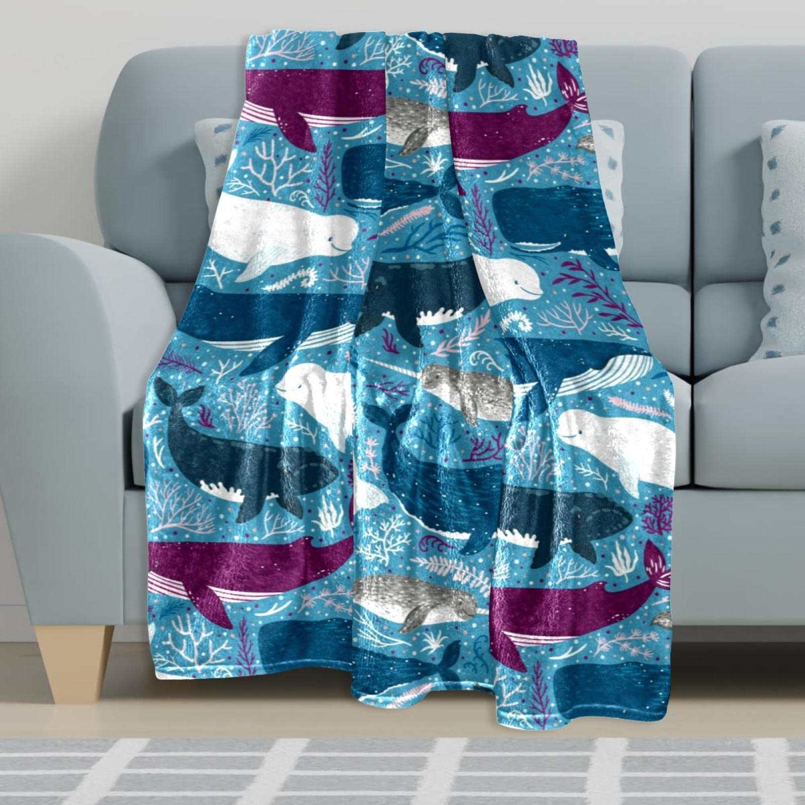 Coperta A Forma Di Squalo In Pile Morbido - Blu Oceano - Taglie Da Bambino Ad Adulto - Regalo Originale