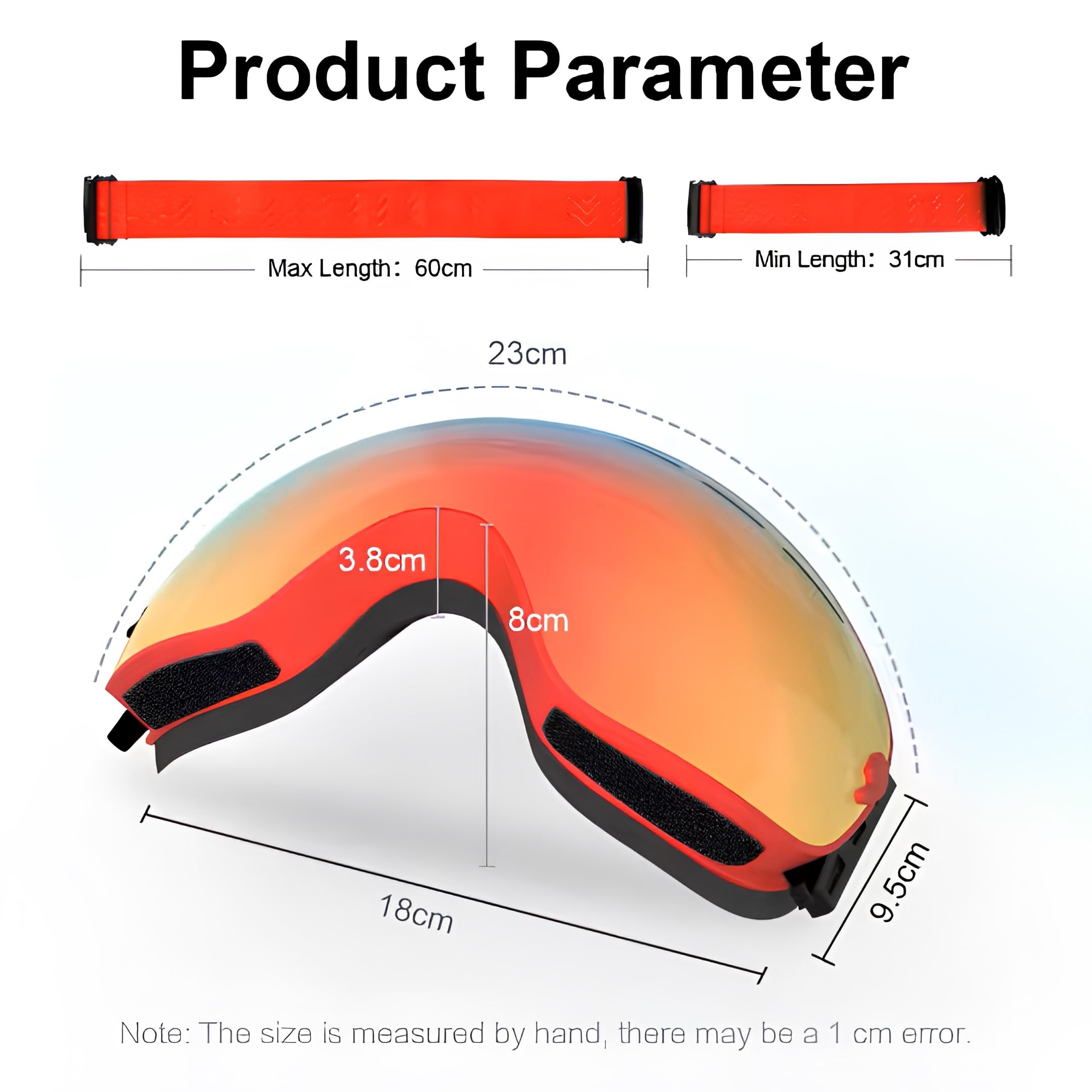 PHMAX - Máscara de esquí para hombre y mujer, gafas de esquí snowboard para moto de nieve sin montura 100% UV400, antiniebla, máscara de esquí de invierno