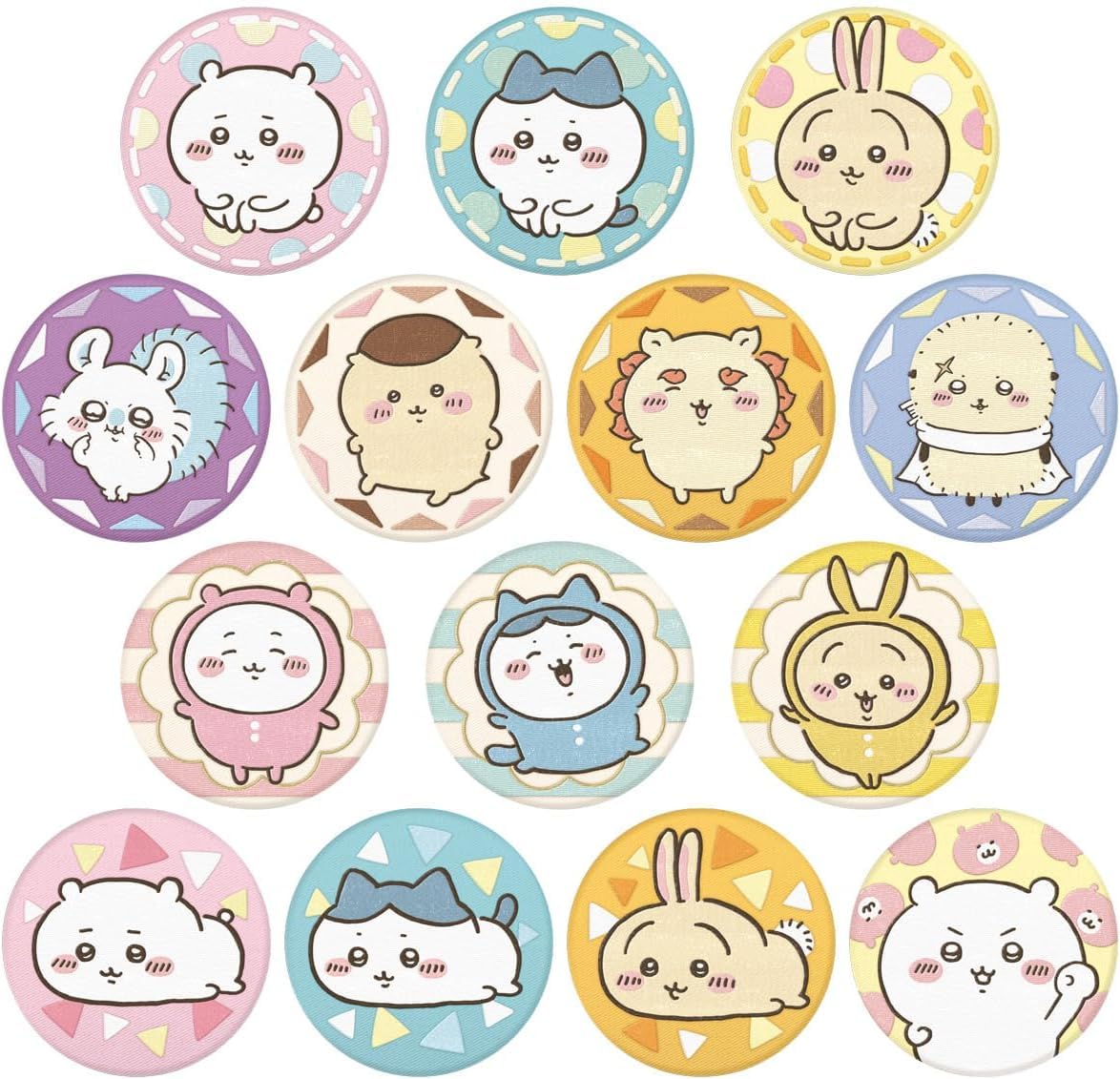 Amazon.co.jp: ちい*かわ 刺繍缶バッジビスケット 全14種[フルコンプ 